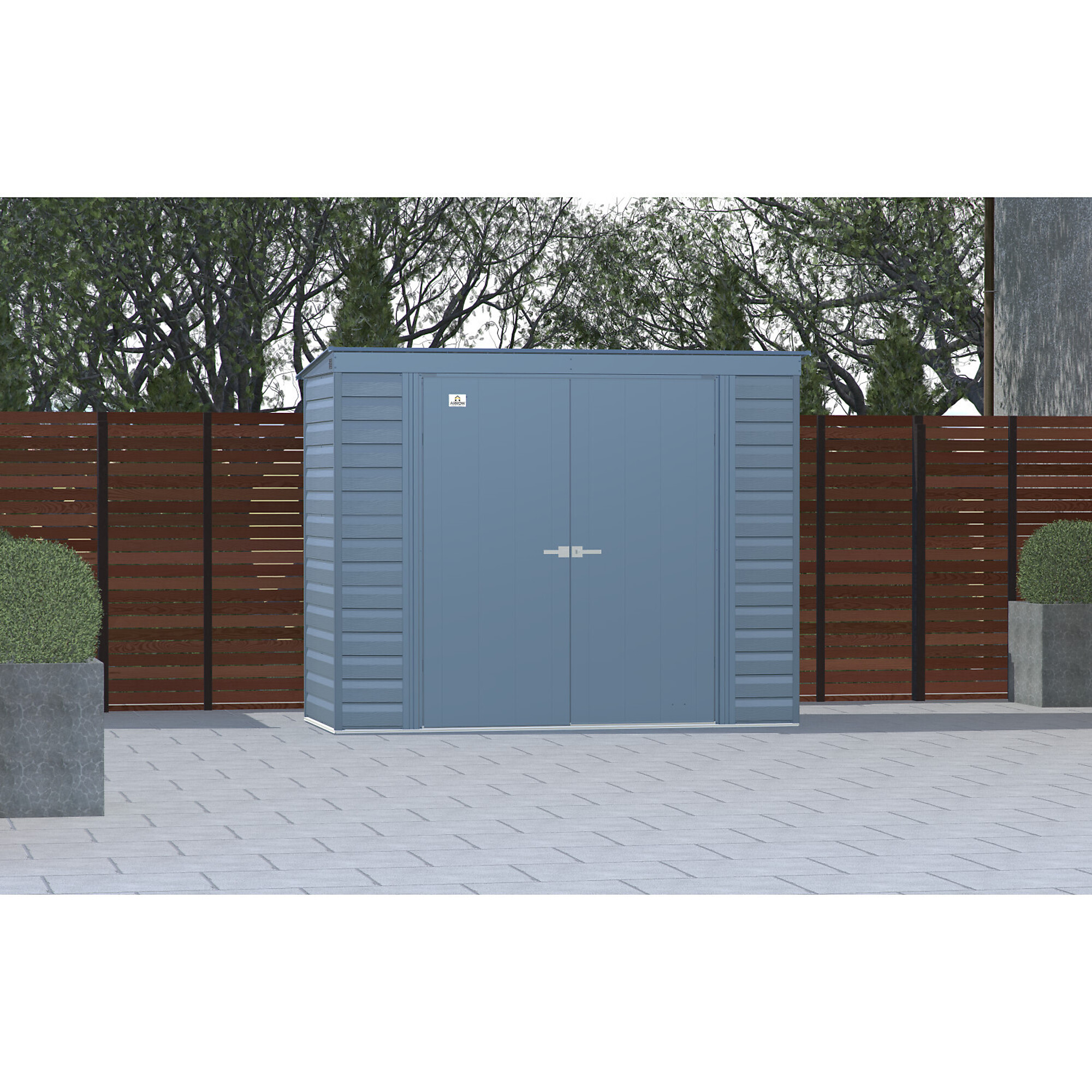 Arrow Storage Products, Select Steel Shed 8x4 Blue Grey SCP84BG, Length 4 ft, Width 8 ft, Model# SCP84BG